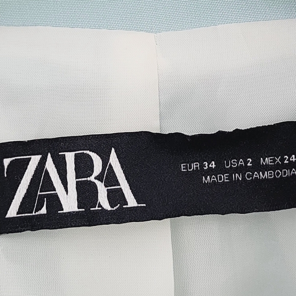 Zara women's vest blazer  light green 2 - Picture 5 of 7